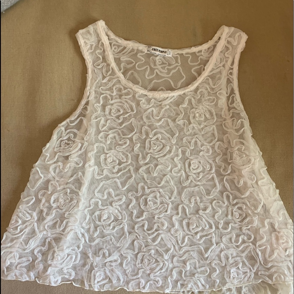 Sheer ivory blouse